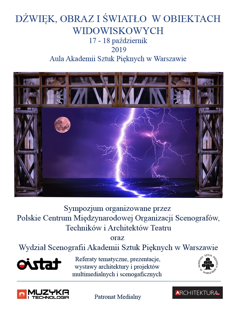 plakat z informacjami o sympozjum i wizualizacją 