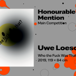 27th International Poster Biennale in Warsaw, Main Competition, Honourable Mention, Uwe Loesch, Germany, “Who the fuck was that?”