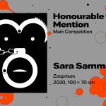 27th International Poster Biennale in Warsaw, Main Competition, Honourable Mention, Sara Samman, Bulgaria, “Zooprison”