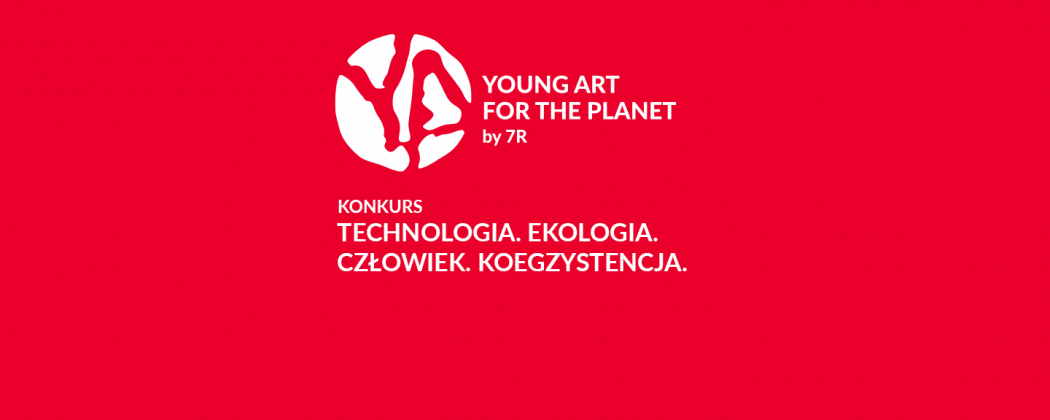 Banner konkursu pt. „Technologia. Ekologia. Człowiek. Koegzystencja.” dla studentek/studentów, absolwentek /absolwentów warszawskiej ASP