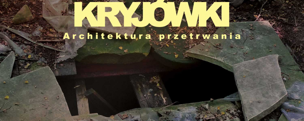 Piotr Jakoweńko - grafika do wystawy "Kryjówki. architektura przetrwania"