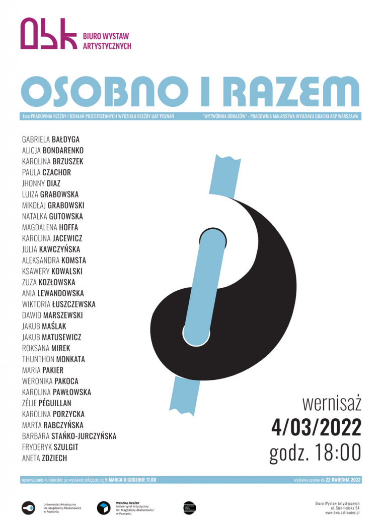 Plakat wystawy "Osobno i razem"