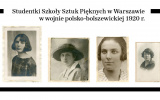 Ilustracja przedstawiająca 5 zdjęć studentek Szkoły Sztuk Pięknych w Warszawie z roku 1920