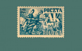 Stanisław Miedza Tomaszewski, znaczek Poczty Polowej AK, 1944, Muzeum Powstania Warszawskiego. Sztuka wszędzie, il. s. 456.